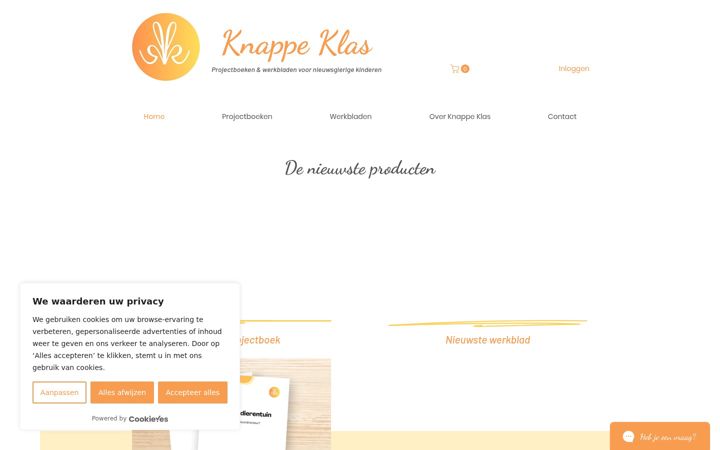 Screenshot of knappeklas.nl