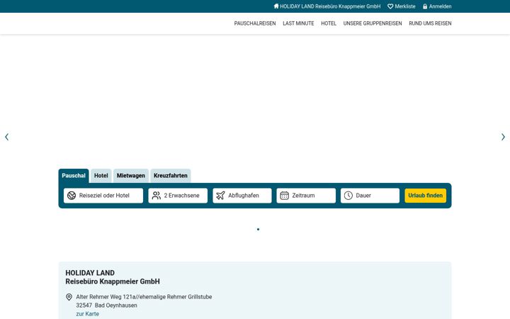 Screenshot of knappmeier-reisen.de