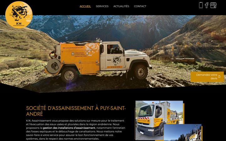 Screenshot of knassainissement05.fr