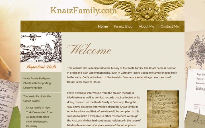 Screenshot of knatzfamily.com