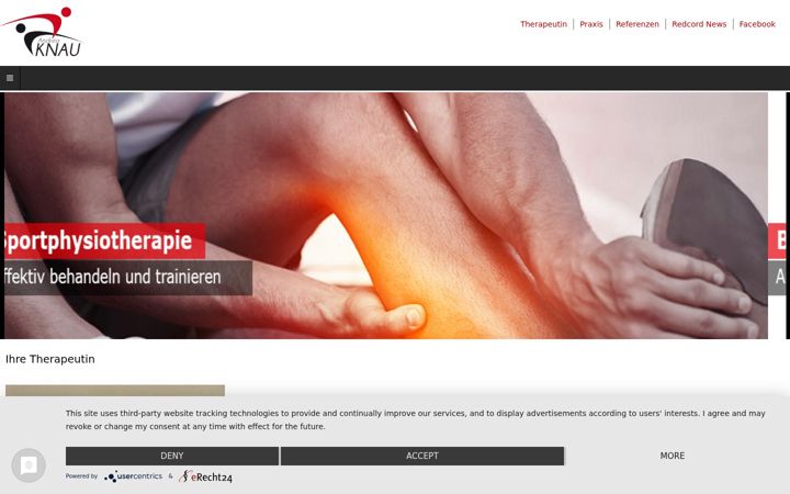 Screenshot of knau-physio.de