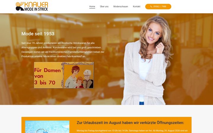Screenshot of knauer-strickmoden.de