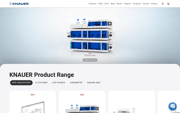 Screenshot of knauer.net