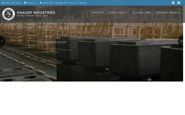 Screenshot of knauerindustries.com