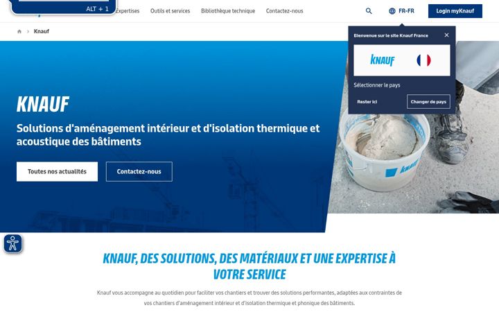 Screenshot of knauf.fr