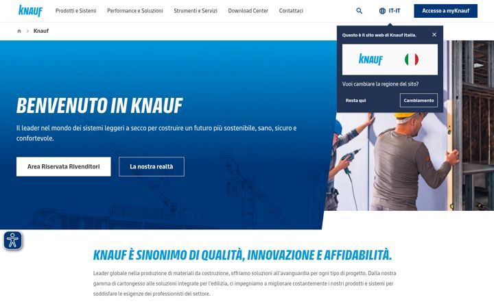 Screenshot of knauf.it
