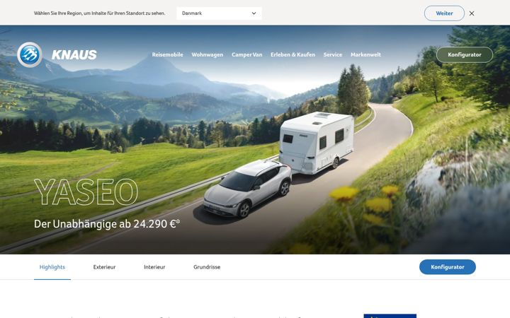 Screenshot of knaus-yaseo.com