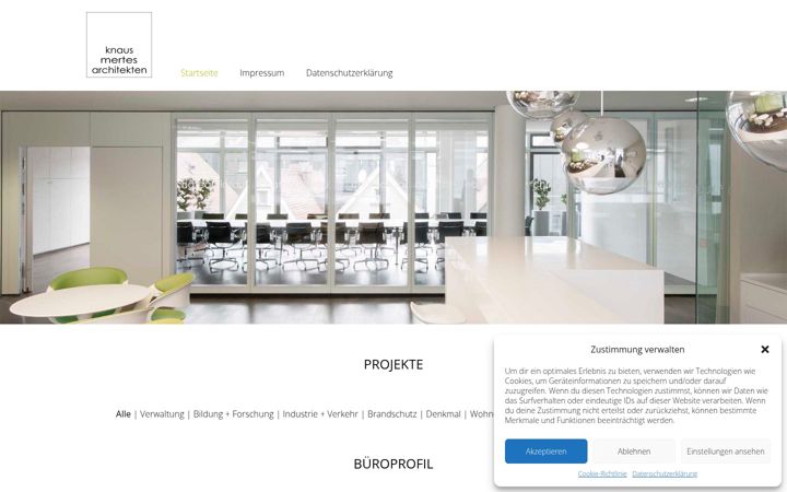 Screenshot of knausmertesarchitekten.de