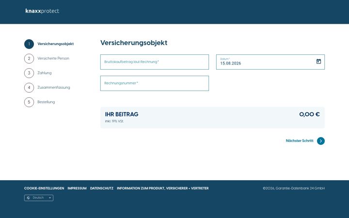 Screenshot of knaxxprotect.de