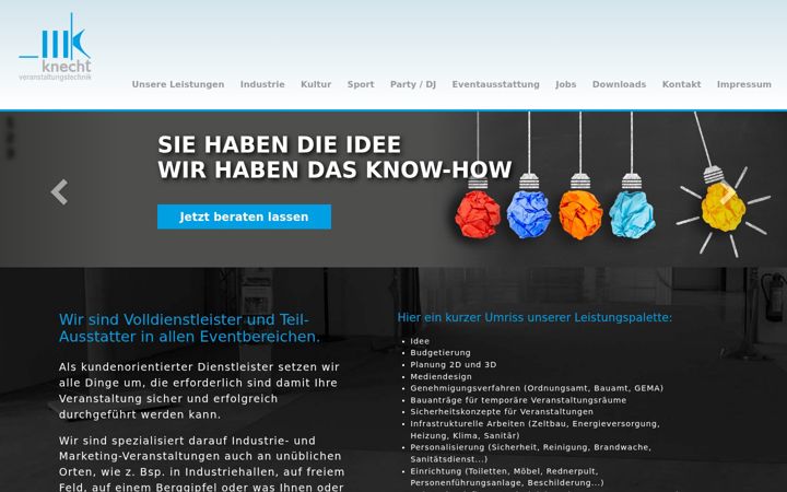 Screenshot of knecht-events.de