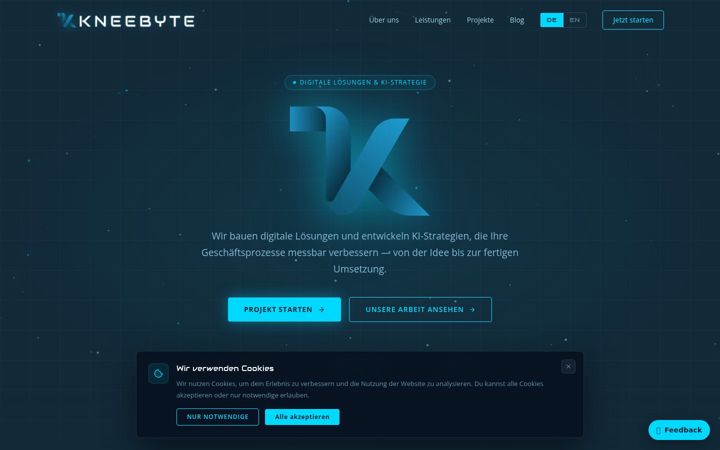 Screenshot of kneebyte.com