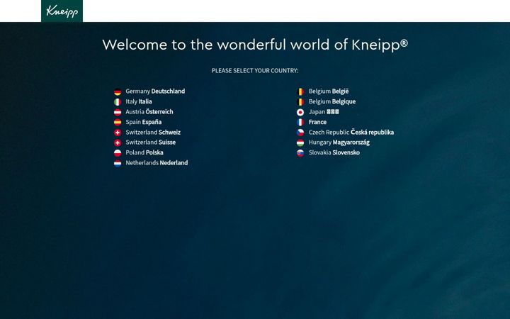 Screenshot of kneipp.com