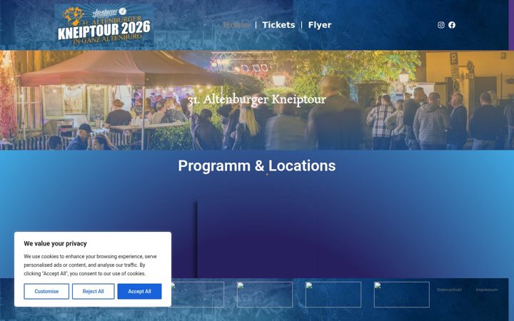 Screenshot of kneiptour.de