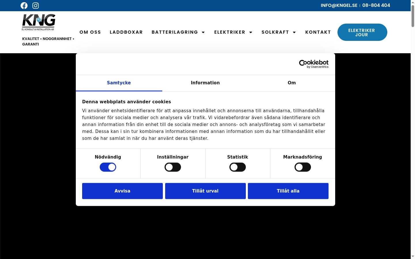 Screenshot tal-banner tal-kunsens muri qabel kwalunkwe interazzjoni