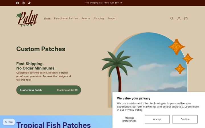 Screenshot of knickknacksbyzach.com