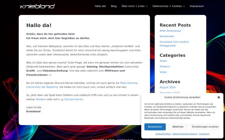 Screenshot of knieblond.de