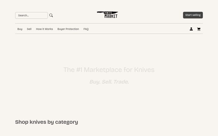 Screenshot of knife-market.com