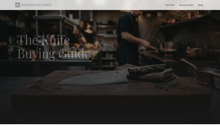 Screenshot of knifebuyingguide.com