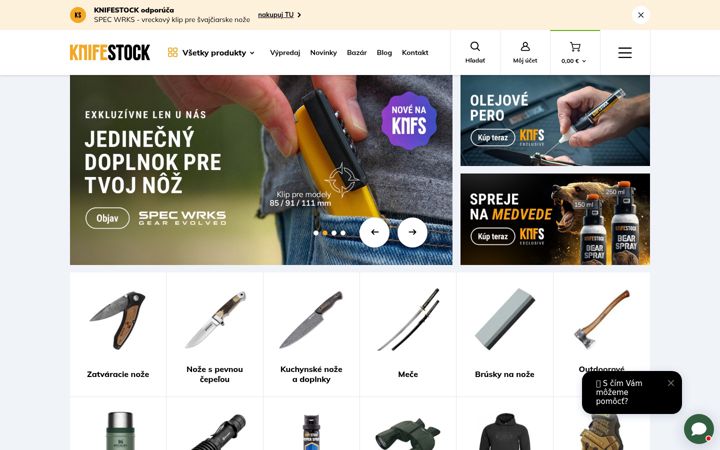 Screenshot of knifestock.sk