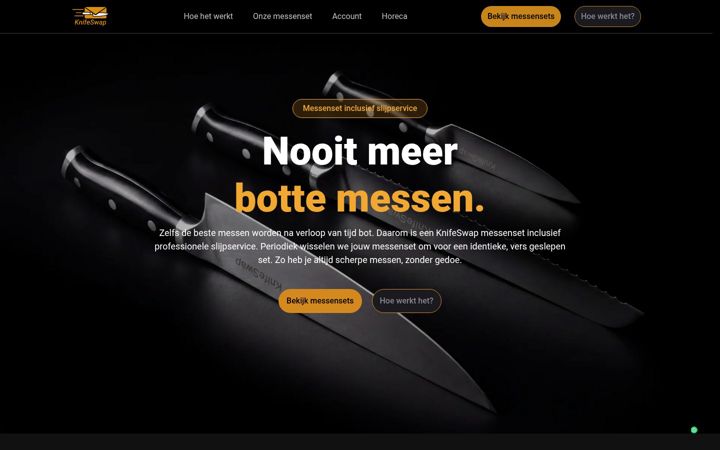 Captură de ecran a knifeswap.nl