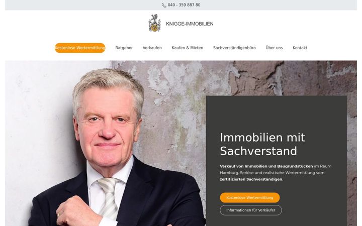Screenshot of knigge-immo.de