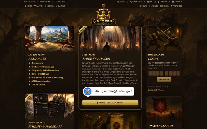 Screenshot of knight-manager.com