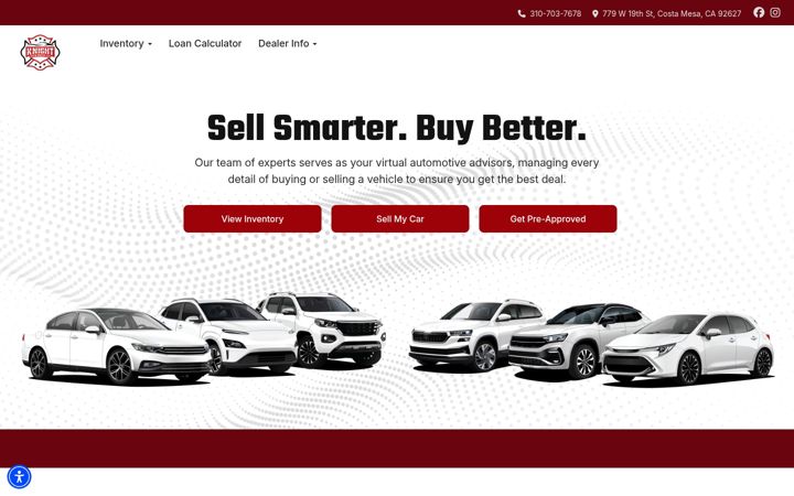 Screenshot of knightautogroupllc.com