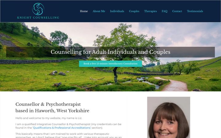 Screenshot of knightcounselling.co.uk