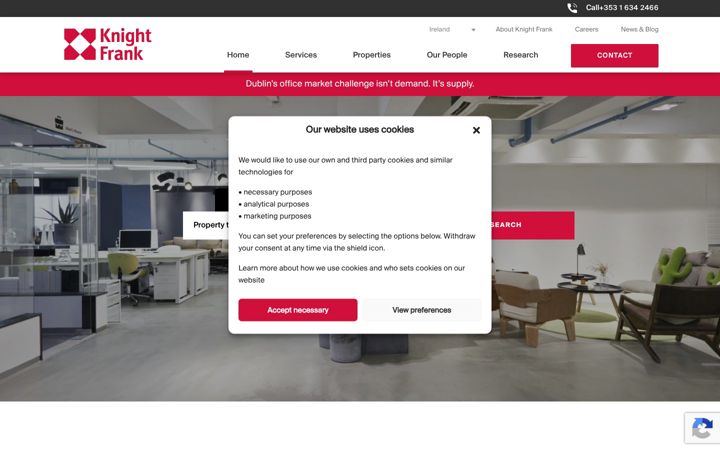 Screenshot of knightfrank.ie