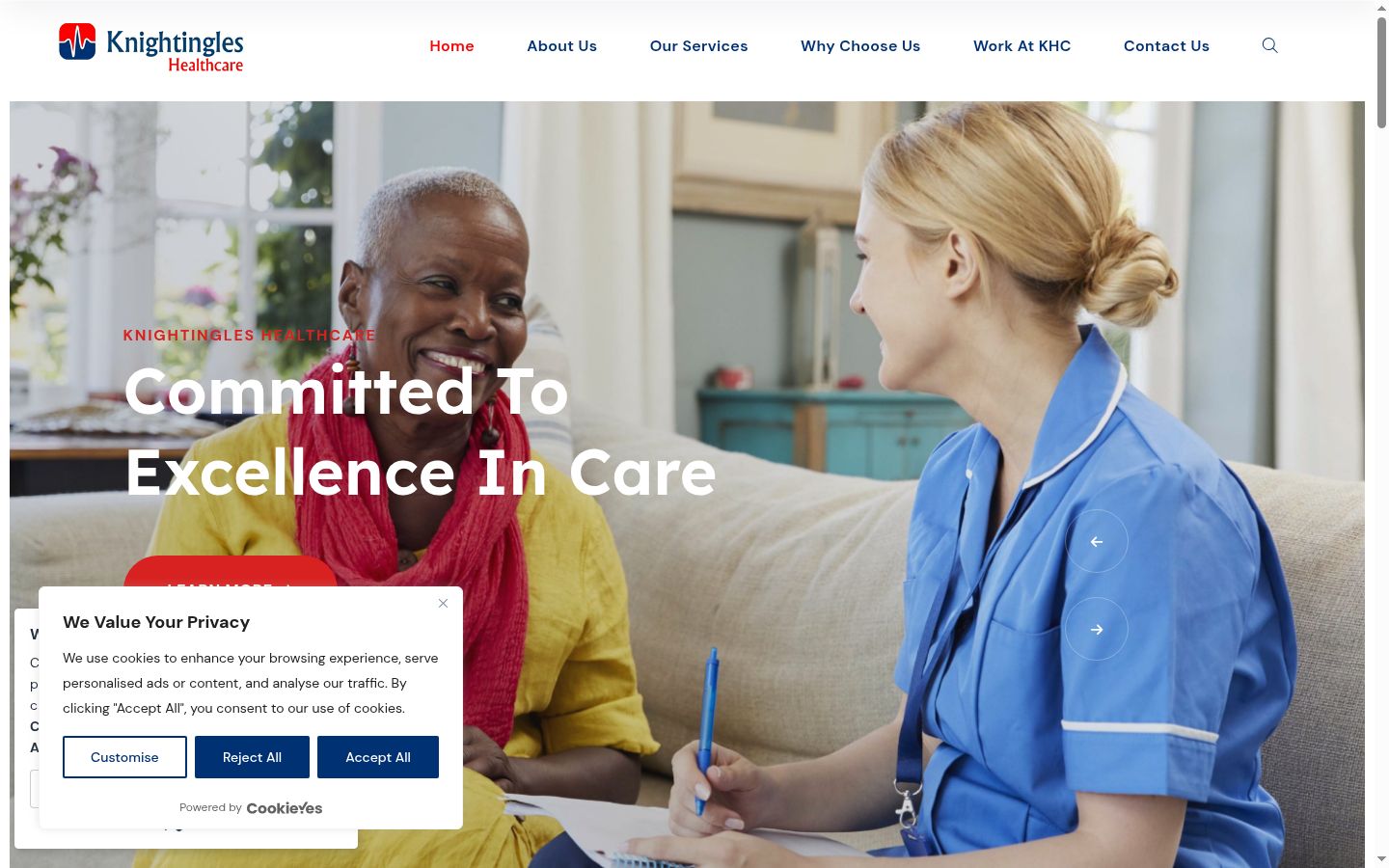 Screenshot of the consent banner shown before any interaction