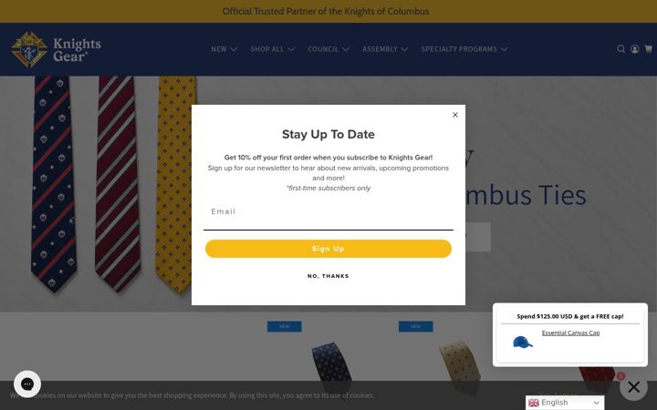 Screenshot of knightsgear.com