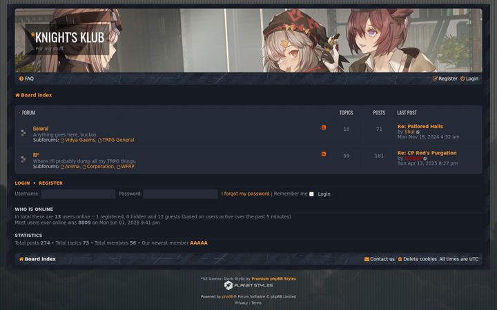 Screenshot of knightsklub.com