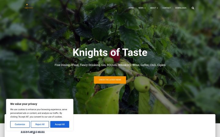 Screenshot of knightsoftaste.ch
