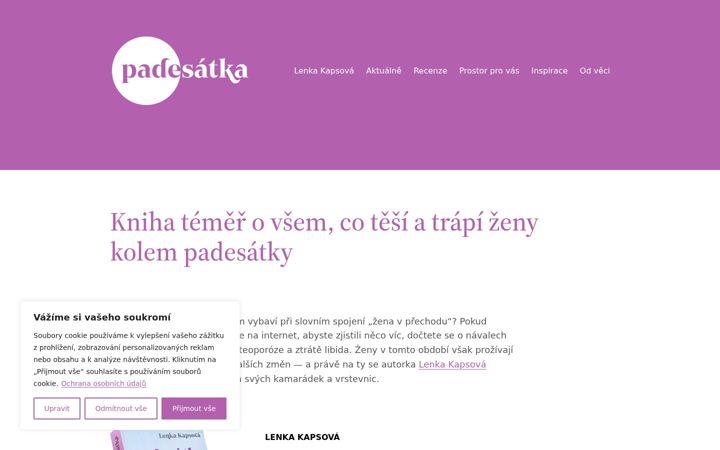 Screenshot of kniha-padesatka.cz