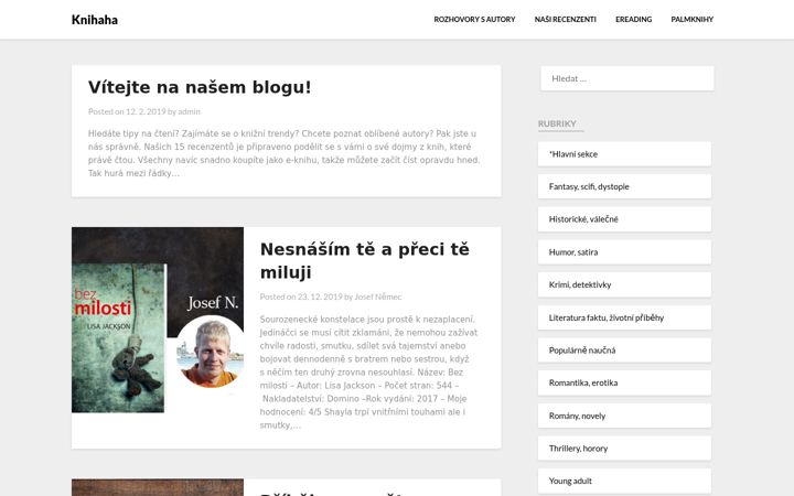 Screenshot of knihaha.cz