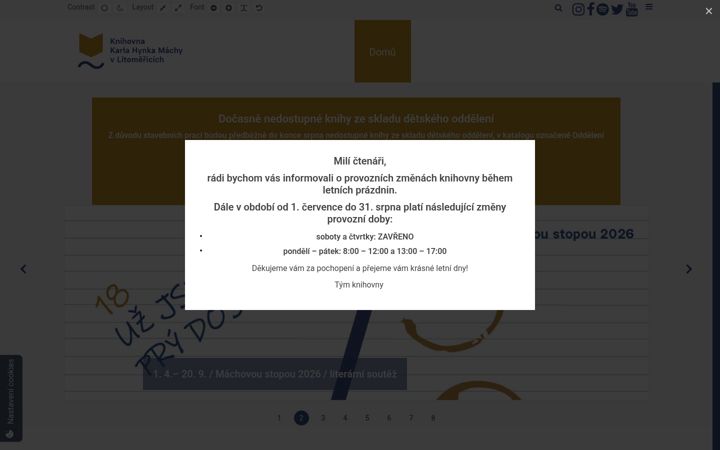 Screenshot of knihovnalitomerice.cz