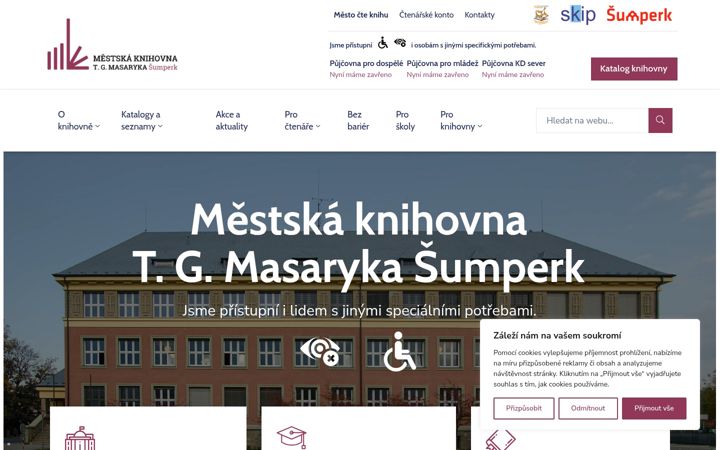 Screenshot of knihovnaspk.cz