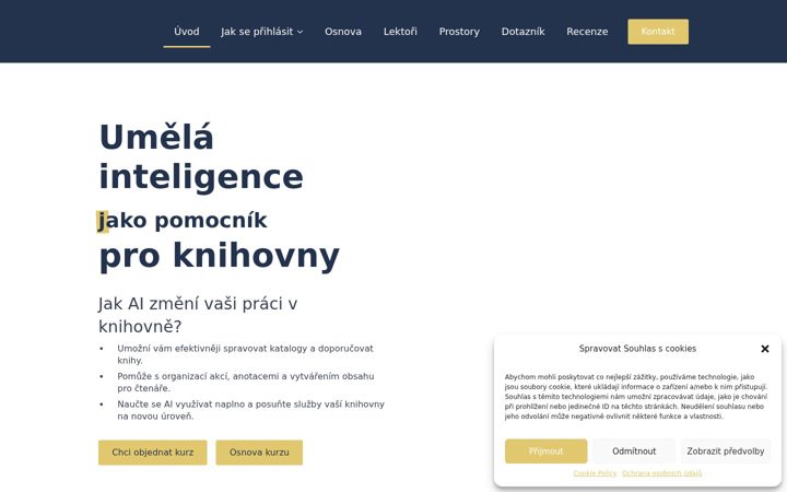 Screenshot of knihovnavkurzu.cz