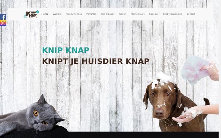 Screenshot of knip-knap-hondenkapsalon.be