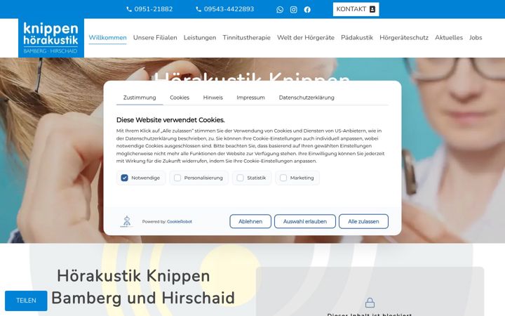 Screenshot of knippen-hoerakustik.de