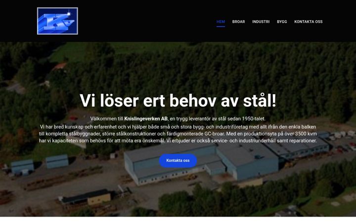 Skærmbillede af knislingeverken.se