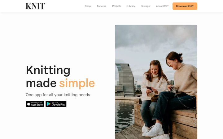 Screenshot of knit.no