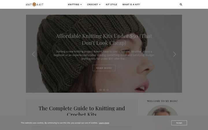 Screenshot of knitinakit.com