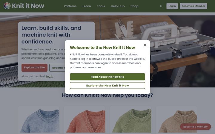 Screenshot of knititnow.com