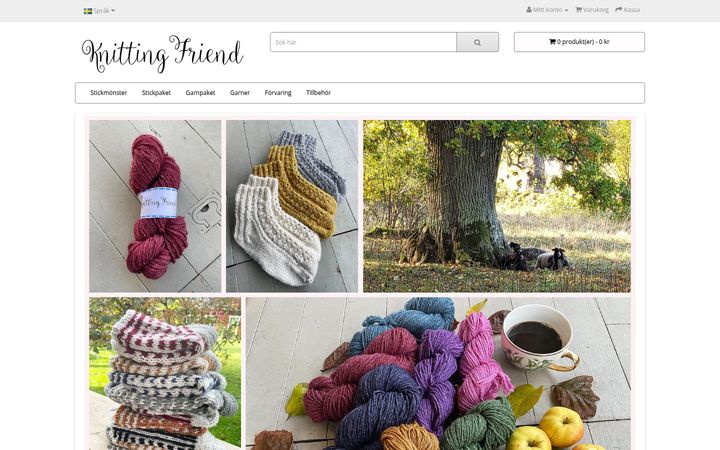 Screenshot of knittingfriend.com