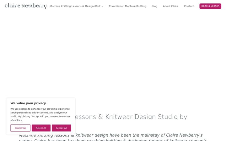 Screenshot of knittingschool.co.uk
