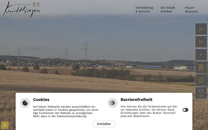 Screenshot of knittlingen.de