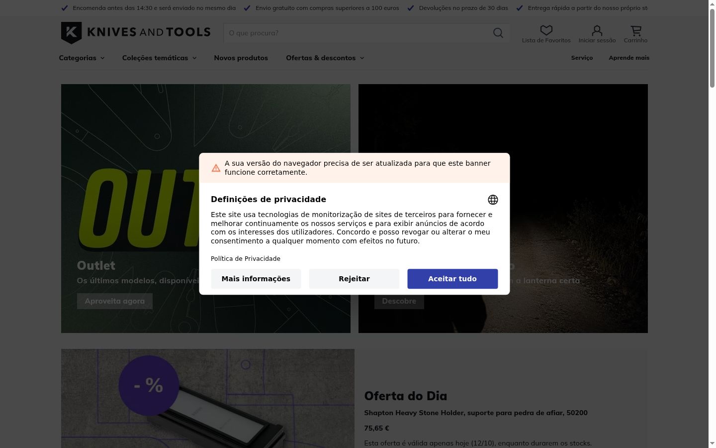 Screenshot van de toestemmingsbanner zoals getoond vóór enige interactie
