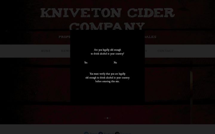 Screenshot of knivetoncider.co.uk