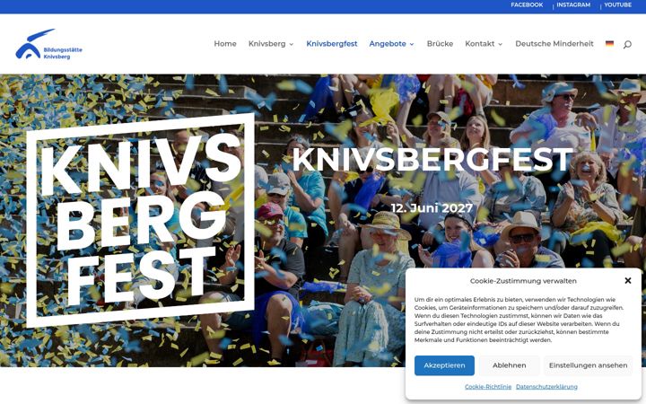 Screenshot of knivsbergfest.dk